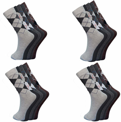 PinKit Men Argyle Calf Length(Pack of 20)
