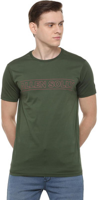 Allen Solly Printed Men Round Neck Green T-Shirt
