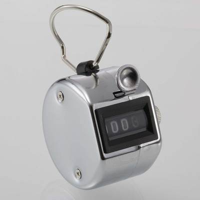 Voltegic ™ 4 Digit Display Metal Mechanical Clicker Lap Counter Analog Tally Counter(Silver Pack of 1)