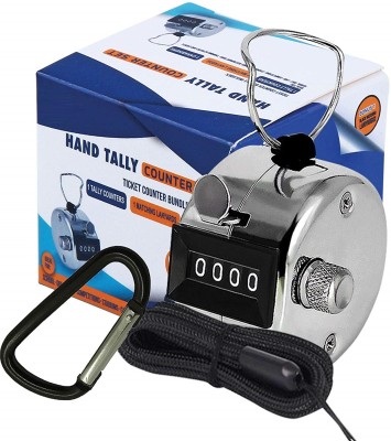 Voltegic ™ Handheld Tally Counter 4 Digit Display for Lap/Sport/Coach/School Analog Tally Counter(Silver Pack of 1)