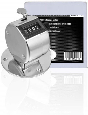 RHONNIUM ™ Digit Number Clicker Sport Counter Counting Recorder Analog Tally Counter(Silver Pack of 1)