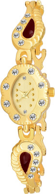 HK FASHION L_966 GOLD ANALOG WATCH FOR WOMAN AND GIRL ANALOG Arrival New Stylish Watch Analog Watch - For Women&Girls Analog Watch - For Women