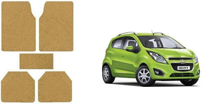 Autofetch Rubber Standard Mat For  Chevrolet Beat(Beige)