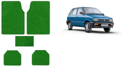 Autofetch Rubber Standard Mat For  Maruti Suzuki 800(Green)
