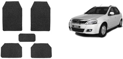 Autofetch Rubber Standard Mat For  Mahindra Verito(Black)
