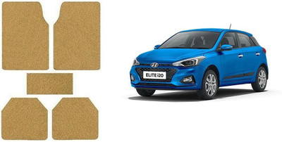 Autofetch Rubber Standard Mat For  Hyundai Elite i20(Beige)