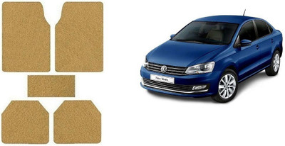 Autofetch Rubber Standard Mat For  Volkswagen Vento(Beige)