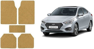 Autofetch Rubber Standard Mat For  Hyundai Verna Fluidic(Beige)