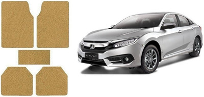 Autofetch Rubber Standard Mat For  Honda Civic(Beige)