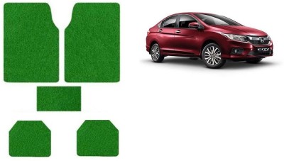 Autofetch Rubber Standard Mat For  Honda New City(Green)
