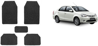Autofetch Rubber Standard Mat For  Toyota Etios(Black)