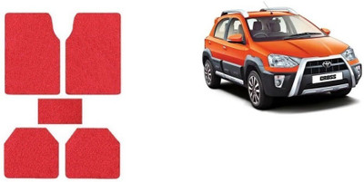 Autofetch Rubber Standard Mat For  Toyota Etios Cross(Red)