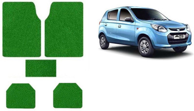 Autofetch Rubber Standard Mat For  Maruti Suzuki Alto 800(Green)