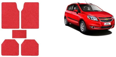 Autofetch Rubber Standard Mat For  Chevrolet Sail Hatchback(Red)