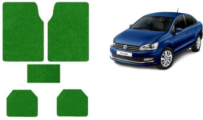 Autofetch Rubber Standard Mat For  Volkswagen Vento(Green)