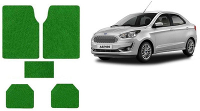 Autofetch Rubber Standard Mat For  Ford Aspire(Green)