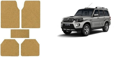Autofetch Rubber Standard Mat For  Mahindra New Scorpio(Beige)