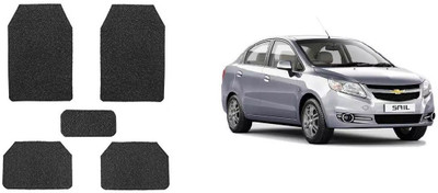 Autofetch Rubber Standard Mat For  Chevrolet Sail(Black)
