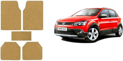 Autofetch Rubber Standard Mat For  Volkswagen Polo Cross(Beige)