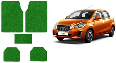 Autofetch Rubber Standard Mat For  Datsun Go(Green)