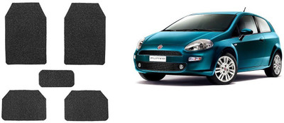 Autofetch Rubber Standard Mat For  Fiat Grand Punto(Black)