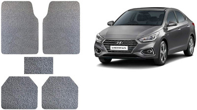 Autofetch Rubber Standard Mat For  Hyundai Fluidic Verna(Grey)