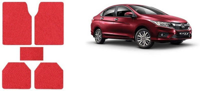 Autofetch Rubber Standard Mat For  Honda New City(Red)