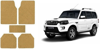 Autofetch Rubber Standard Mat For  Mahindra Scorpio(Beige)