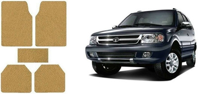 Autofetch Rubber Standard Mat For  Tata Safari(Beige)