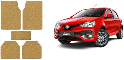 Autofetch Rubber Standard Mat For  Toyota Etios Liva(Beige)
