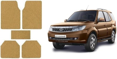 Autofetch Rubber Standard Mat For  Tata Safari Storme(Beige)