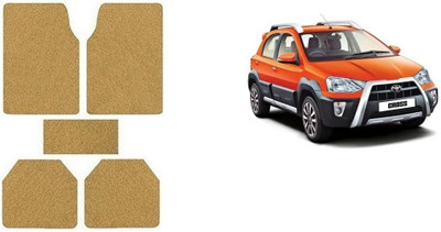 Autofetch Rubber Standard Mat For  Toyota Etios Cross(Beige)