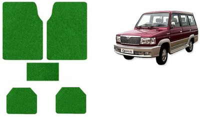 Autofetch Rubber Standard Mat For  Toyota Qualis(Green)