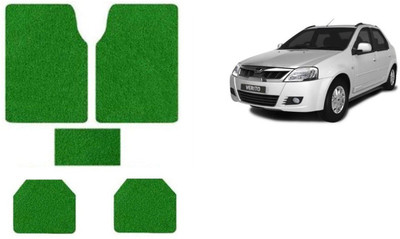 Autofetch Rubber Standard Mat For  Mahindra Verito(Green)