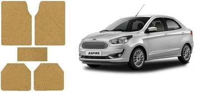 Autofetch Rubber Standard Mat For  Ford Aspire(Beige)