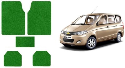 Autofetch Rubber Standard Mat For  Chevrolet Enjoy(Green)