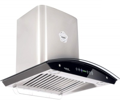 Hindware 60cm 1200 m3 hr Auto Clean Chimney Auto Clean Wall Mounted Chimney  (Grey 1200 CMH)