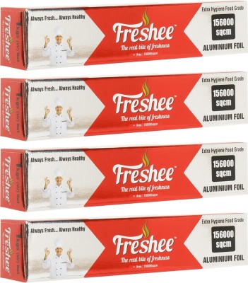 Freshee 156000sqcm Aluminium Silver Kitchen Foil Roll Paper Pack of 4Food wrapDisposable Aluminium Foil(Pack of 4, 15.6 m)