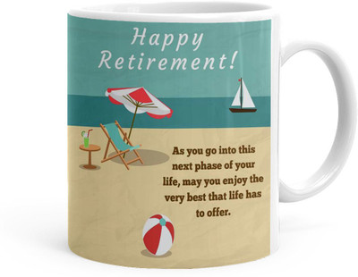 Kesri Gifts Happy Retirement Theme(kg-jan-13273P) Ceramic Coffee Mug(325 ml)
