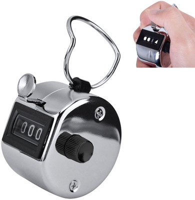 RHONNIUM ® Hand Tally Counter, Digital Pitch Counter Clicker Analog Tally Counter(Silver Pack of 1)