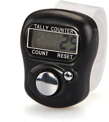 RHONNIUM Durable Digital Tally Counter Finger Ring Electronic Row Counter Clicker Digital Tally Counter(Black Pack of 1)