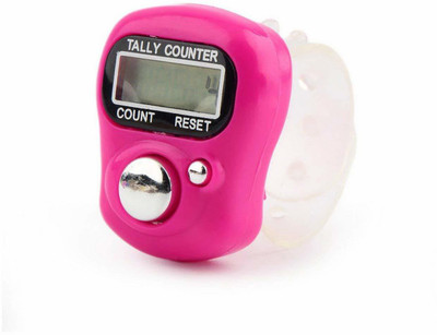 VOLTegIC ® Resettable 5 Digit LCD Finger Counter Hand Tally Counter Digital Tally Counter(Pink Pack of 1)