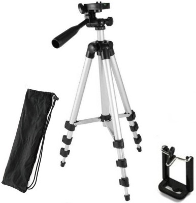 BUY SURETY New Arrival Portable Aluminium Lightweight Camera Stand Tripod Tripod(Silver & Black, Supports Up to 1500 g)