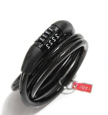 Mobfest Cycle Wire Lock(Numerical)Black-LA4 Cycle Lock