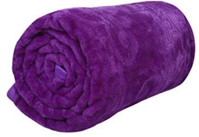 FUBAR Floral Double Mink Blanket for  Heavy Winter(Polyester, Purple)