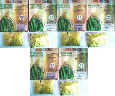 BIO INDIA Premium Quality Cleansing Detox Foot Patch Pack of 6 box(450 g)