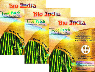 BIO INDIA Patches with 10Pads & Adhesive Sheet Cleansing Detox Foot(300 g)