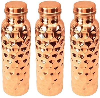 Patni Copper Designer Bottle, 3 Set 3000 ml Bottle(Pack of 3, Brown, Copper)