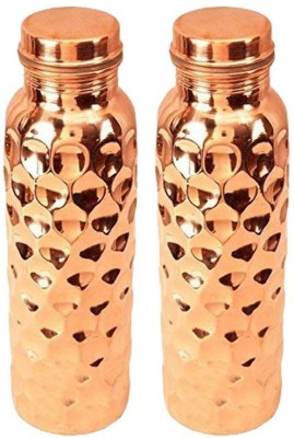 RP SONS Copper Designer Bottle, 2 Set 2000 ml Bottle(Pack of 2, Brown, Copper)