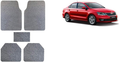 Autofetch Rubber Standard Mat For  Skoda Rapid(Grey)